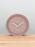 Widdop pink minimalist desk clock, imported from the UK
