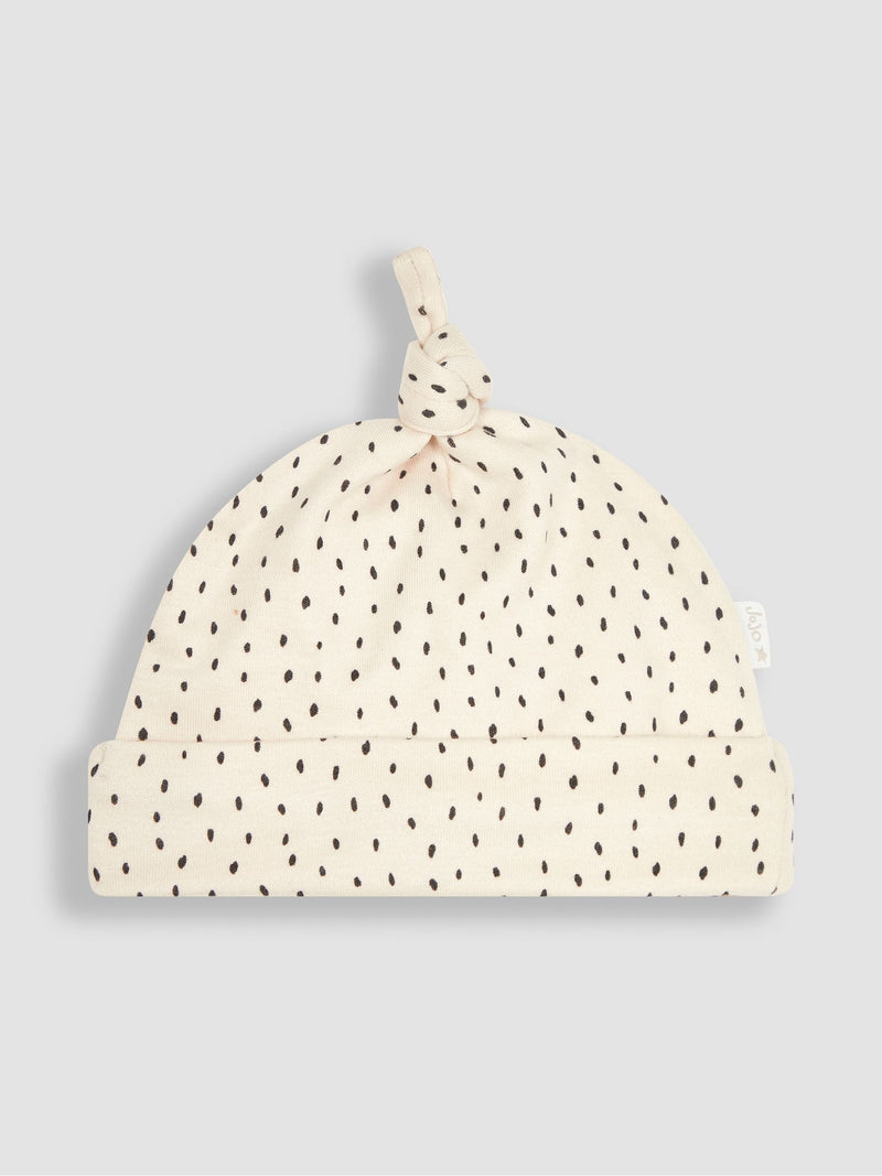 JoJo Maman Bébé Stone Spot Print Cotton Baby Hat