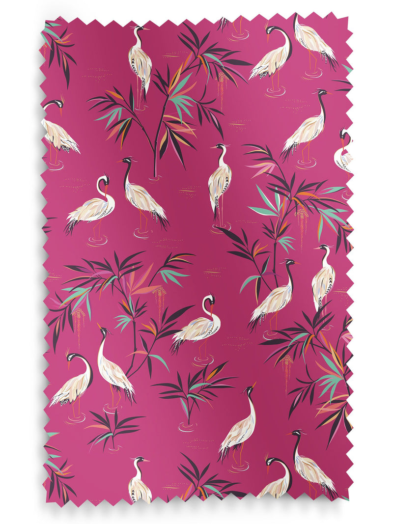 Sara Miller Fuchsia Pink Heron roman blind, 100% cotton, British brand