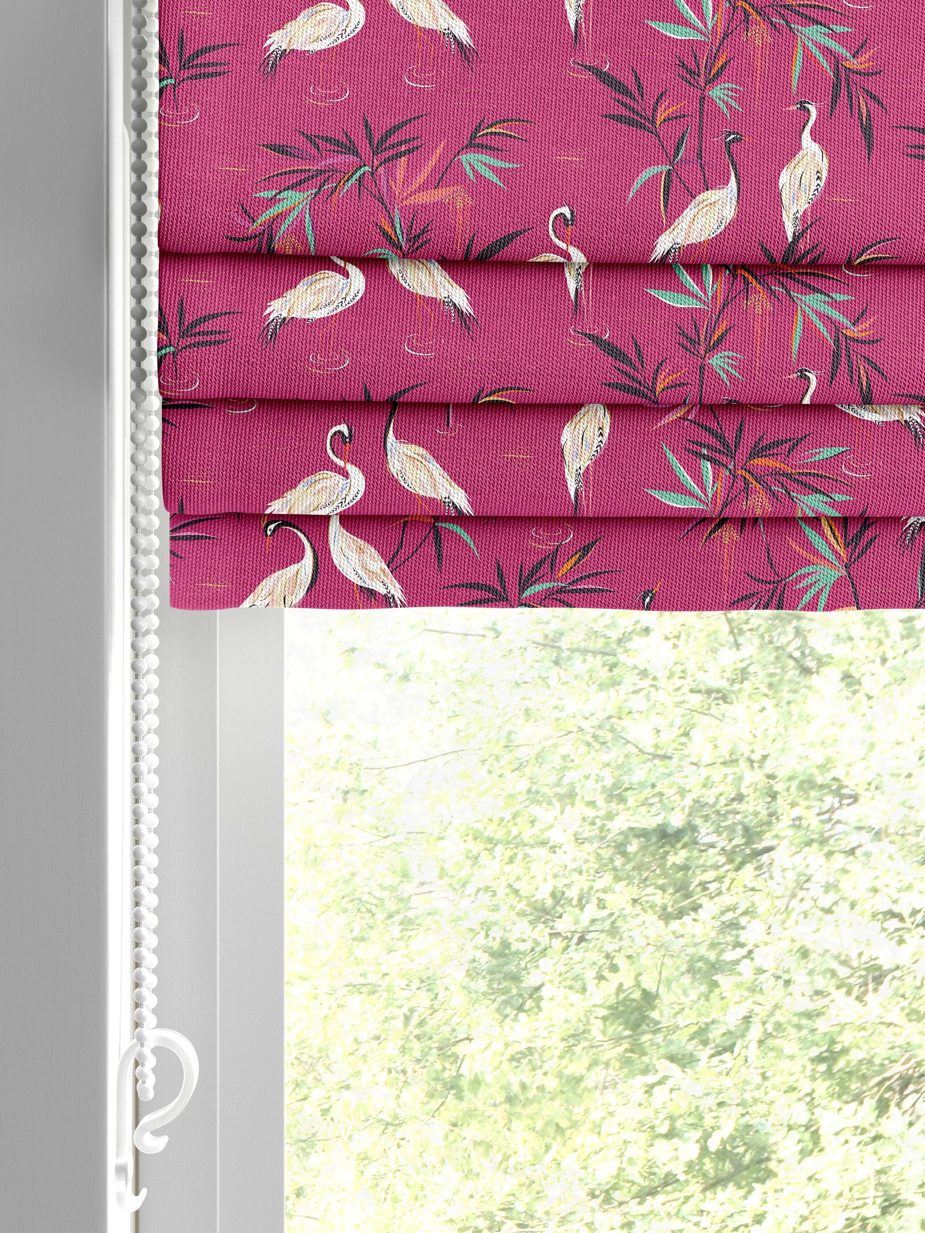 Sara Miller Fuchsia Pink Heron roman blind, 100% cotton, British brand