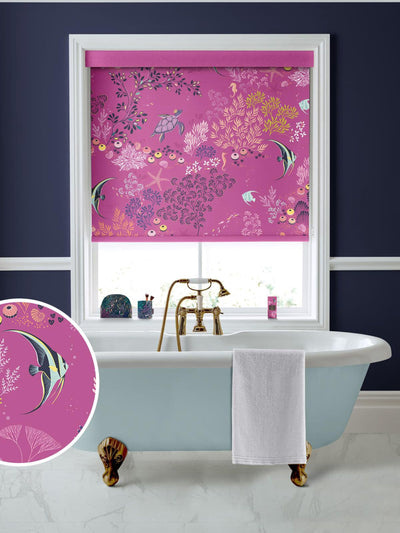 Next Sara Miller Mauve Purple Underwater Made To Measure Roller Blinds- Buy online at McGrocer