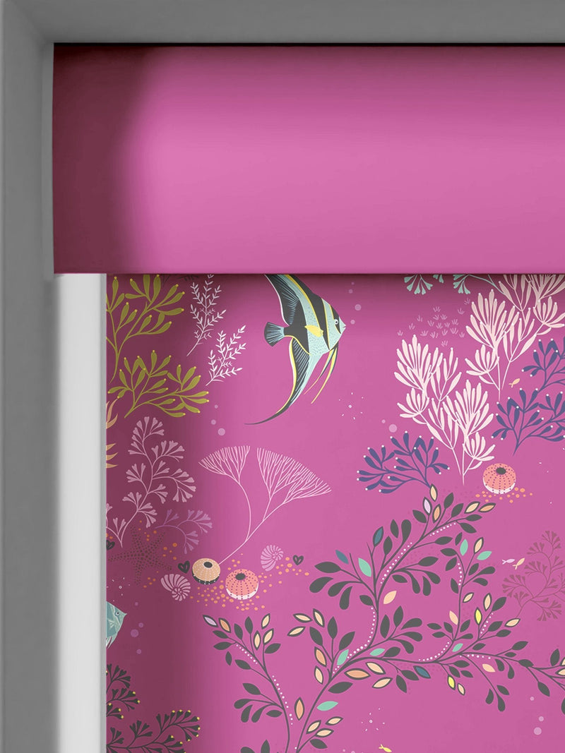 Sara Miller roller blinds Mauve Purple Underwater, imported from the UK