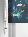 Sara Miller Heron roller blinds teal green - British product