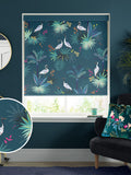 Sara Miller Heron roller blinds teal green - British product