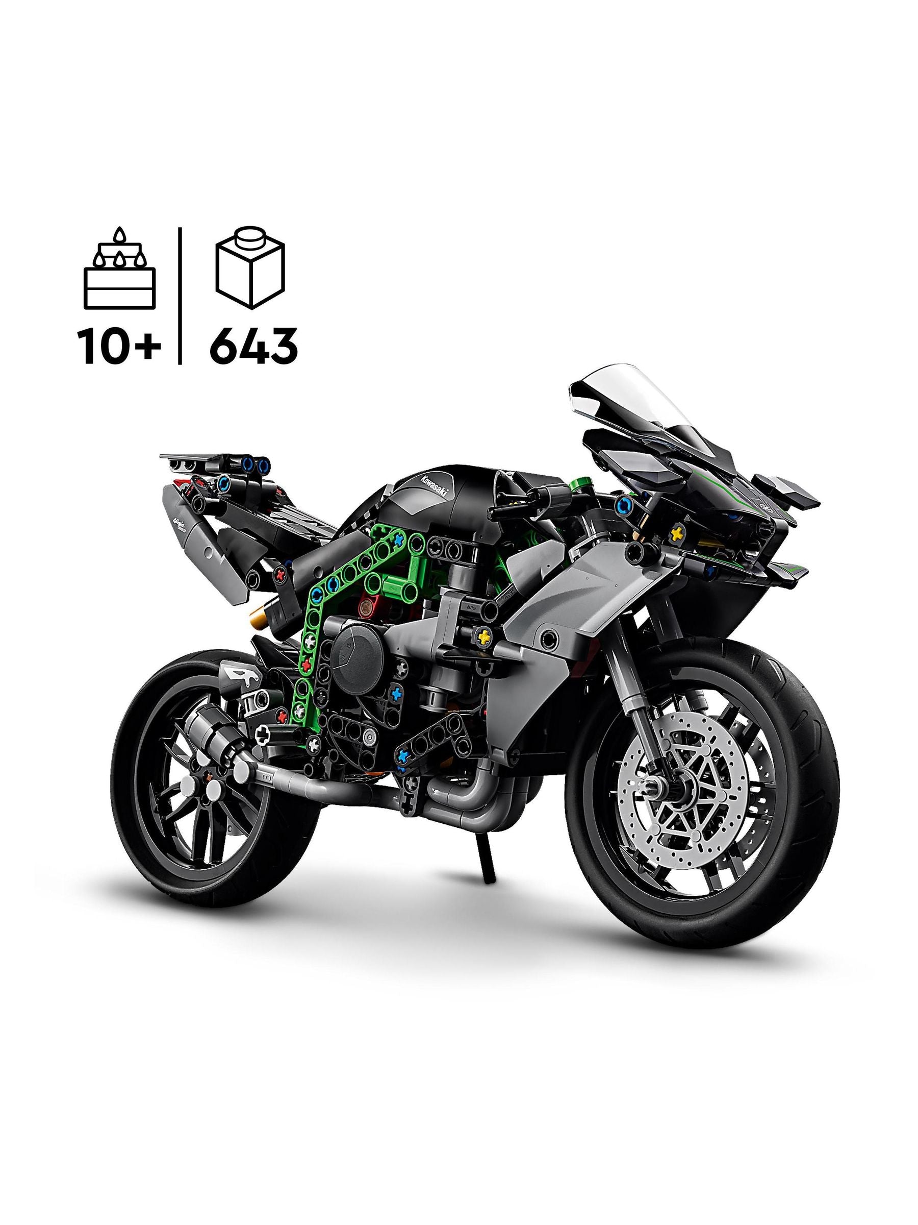 LEGO Technic Kawasaki Ninja H2R motorcycle model 1:8 scale - British product