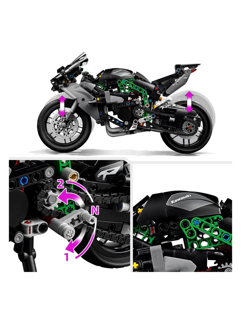 LEGO Technic Kawasaki Ninja H2R motorcycle model 1:8 scale - British product