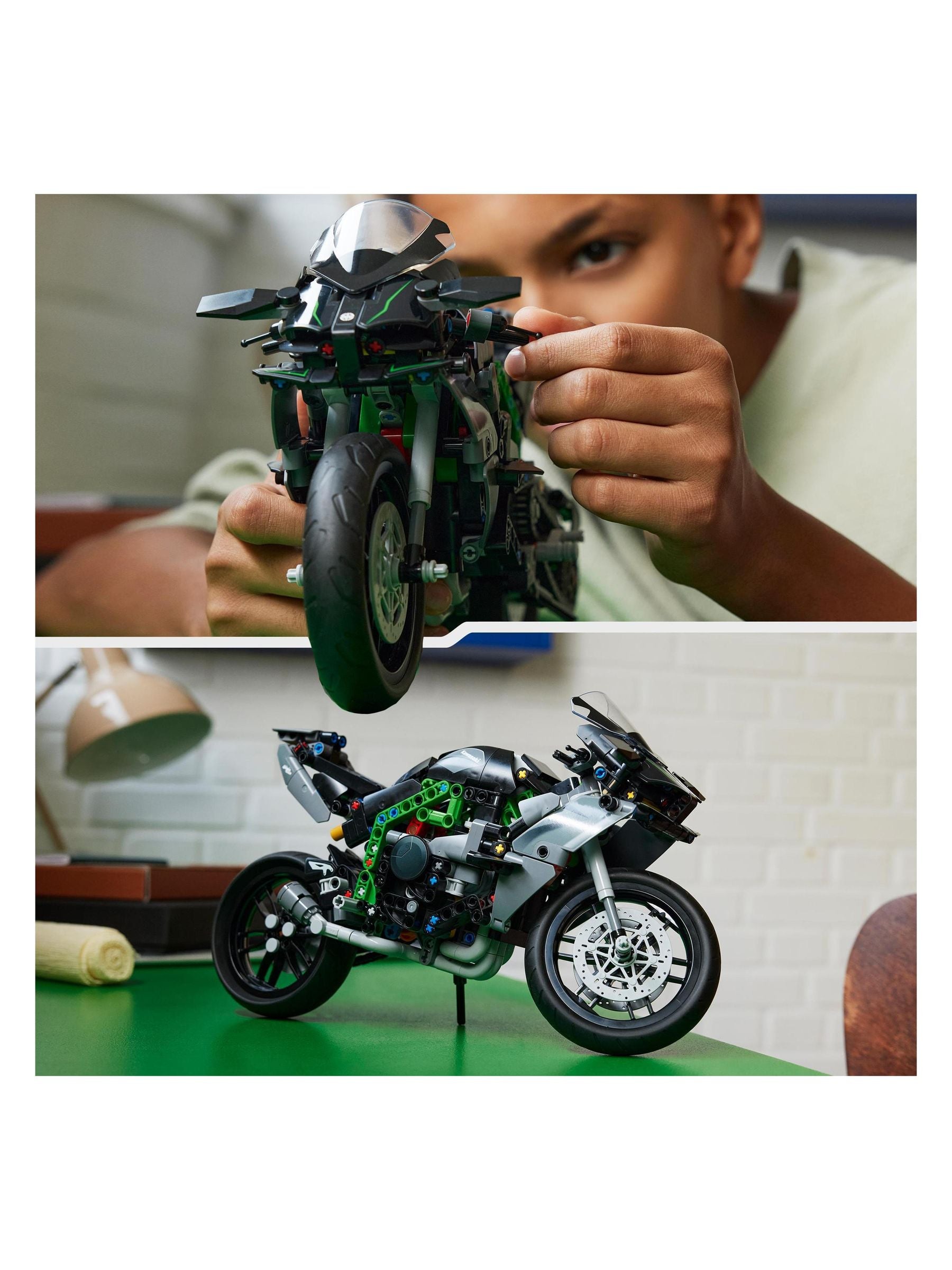 LEGO Technic Kawasaki Ninja H2R motorcycle model 1:8 scale - British product