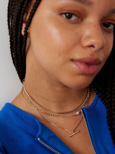 Next Oliver Bonas Gold Tone Rosalind Chain, Freshwater Pearl and Bar Layered Necklace- اشترِ عبر الإنترنت من McGrocer