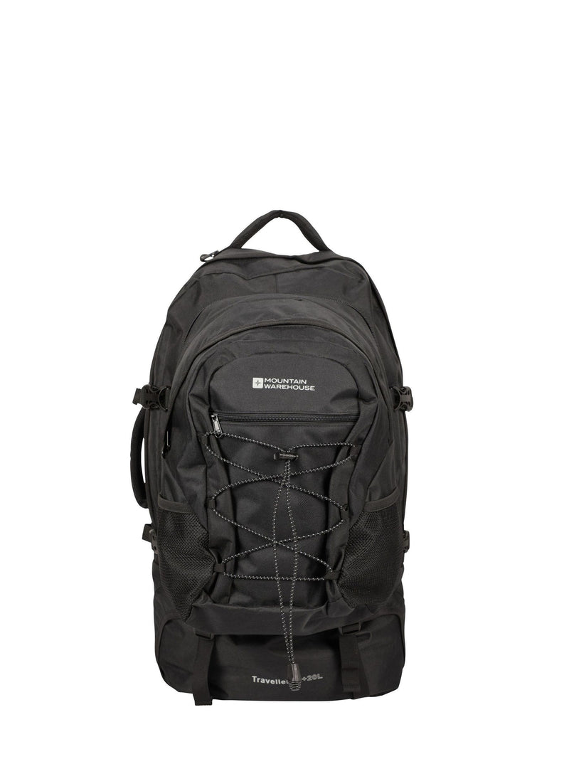 Mountain Warehouse Black Traveller 60+20L Rucksack, imported from the UK