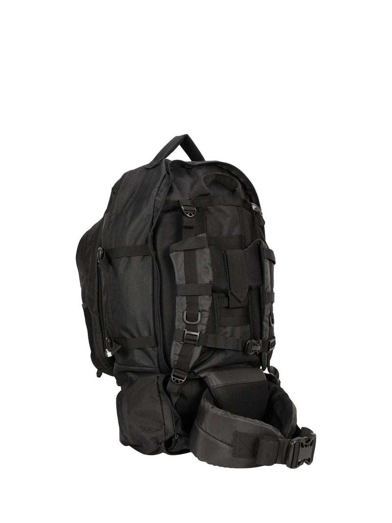 Mountain Warehouse Black Traveller 60+20L Rucksack, imported from the UK