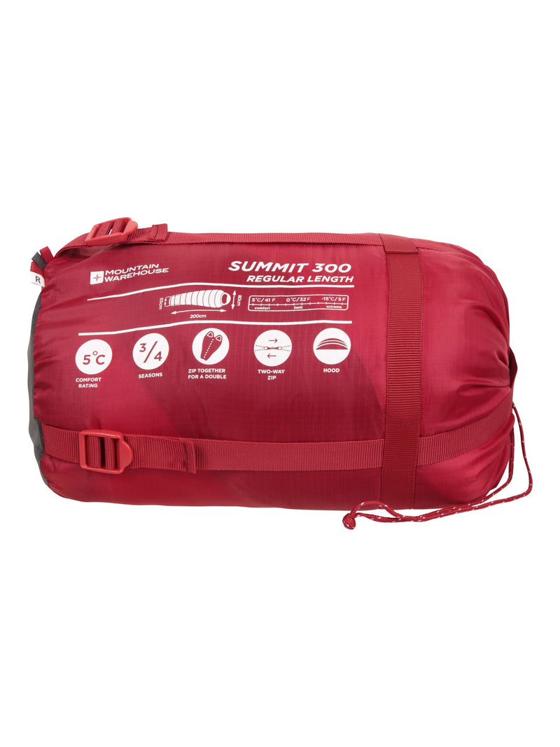 Mountain Warehouse Red Summit 300 sleeping bag, UK version