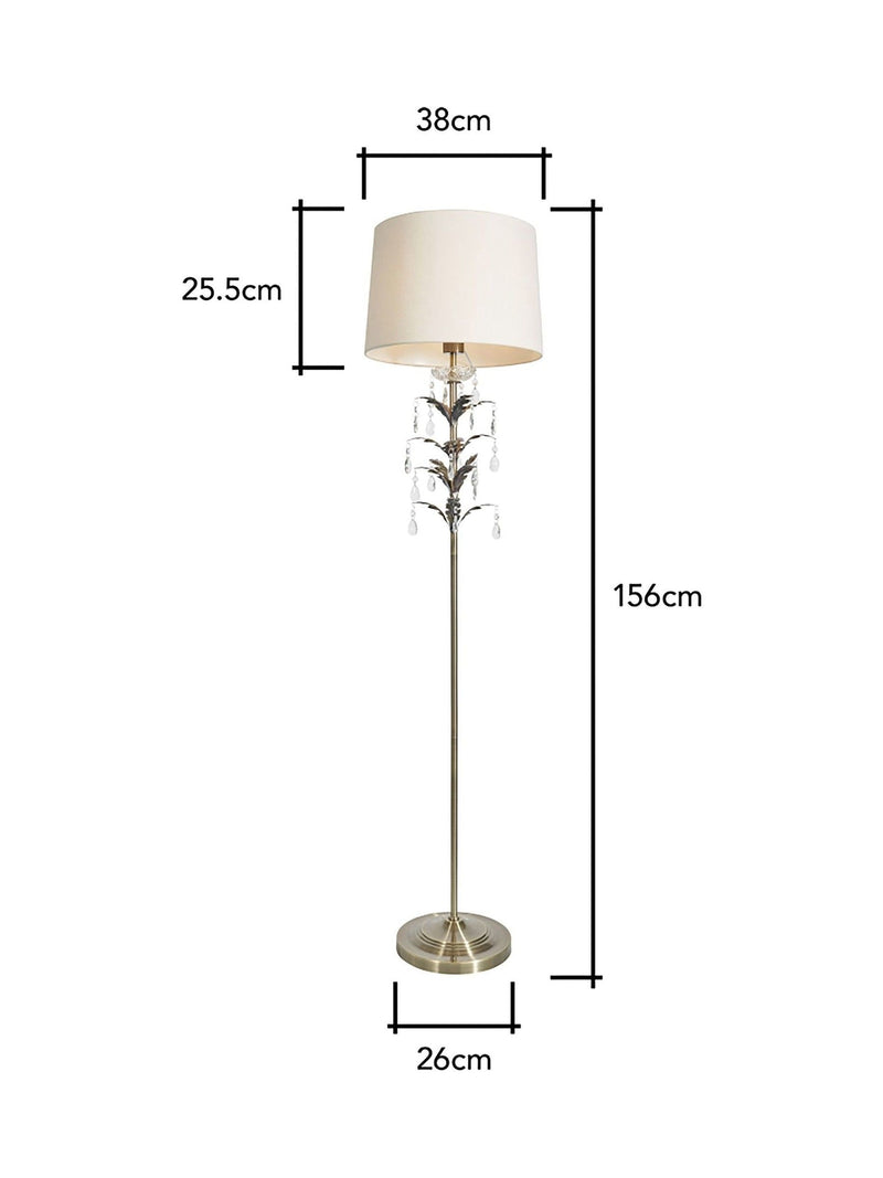 BHS Antique Brass Paisley Floor Lamp (British brand)