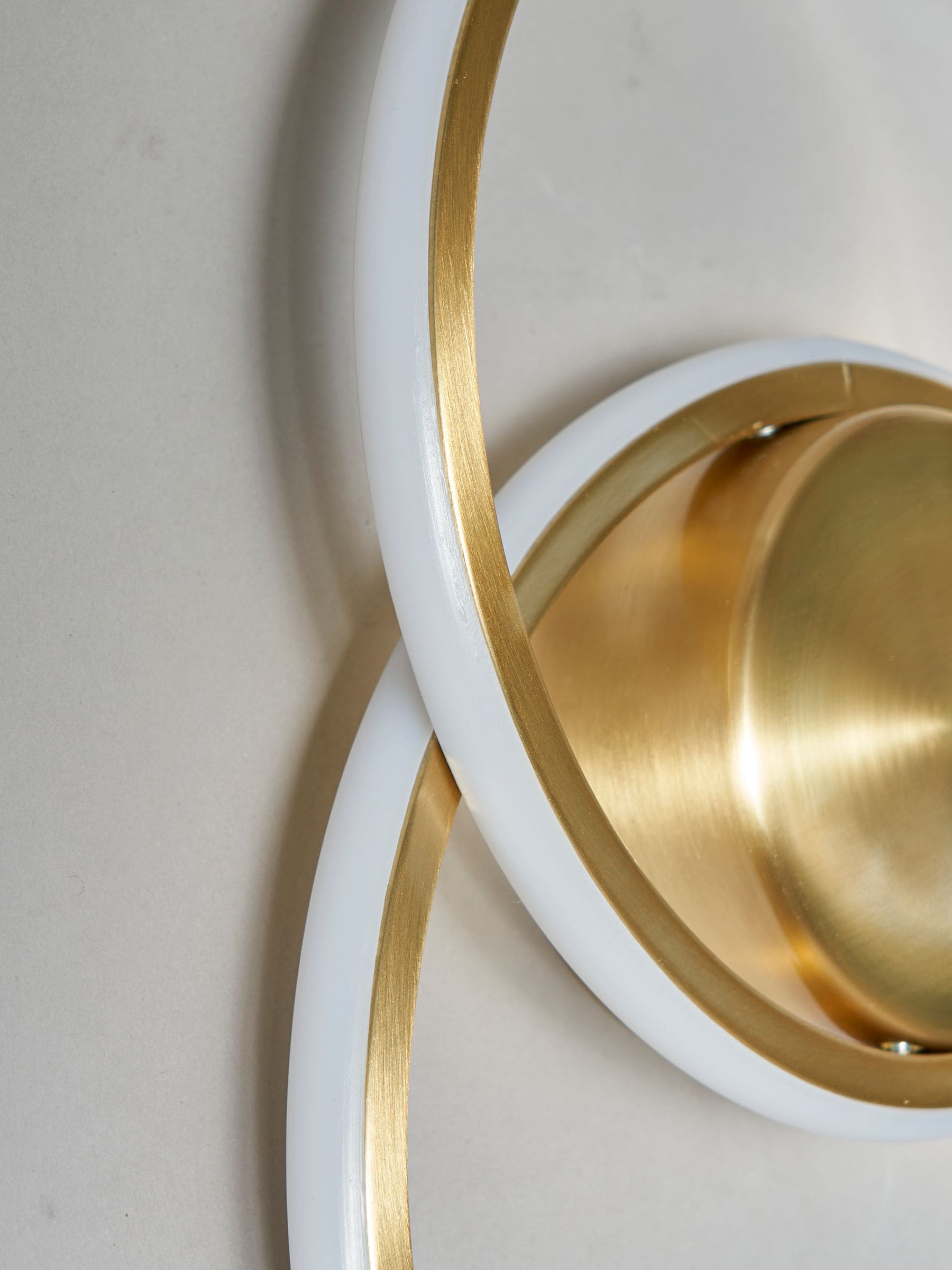 BHS Brass Pei 2 Ring Wall Light LED chrome finish, UK version