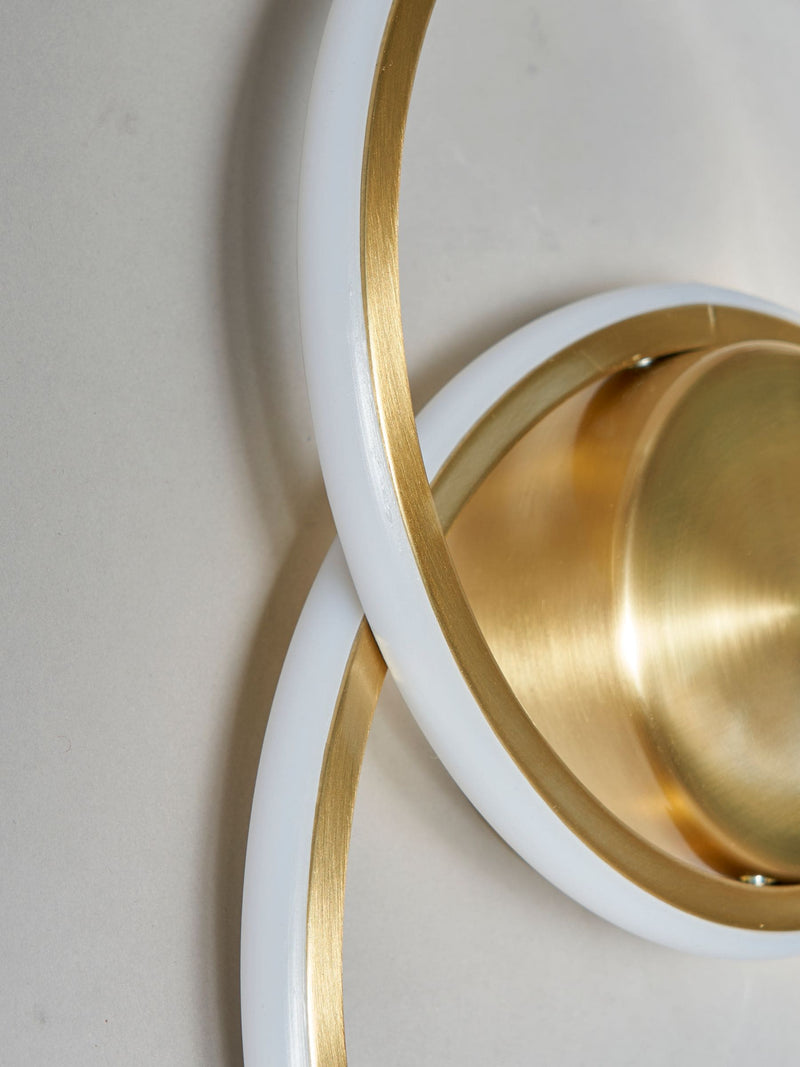 BHS Brass Pei 2 Ring Wall Light LED chrome finish, UK version