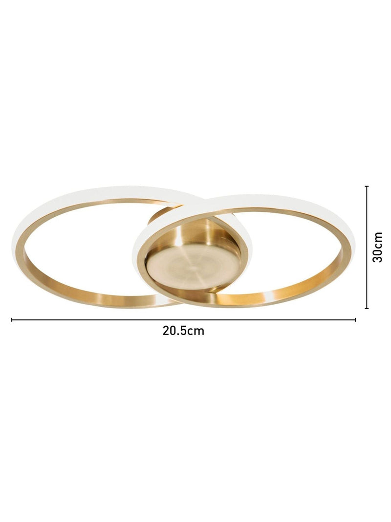 BHS Brass Pei 2 Ring Wall Light LED chrome finish, UK version