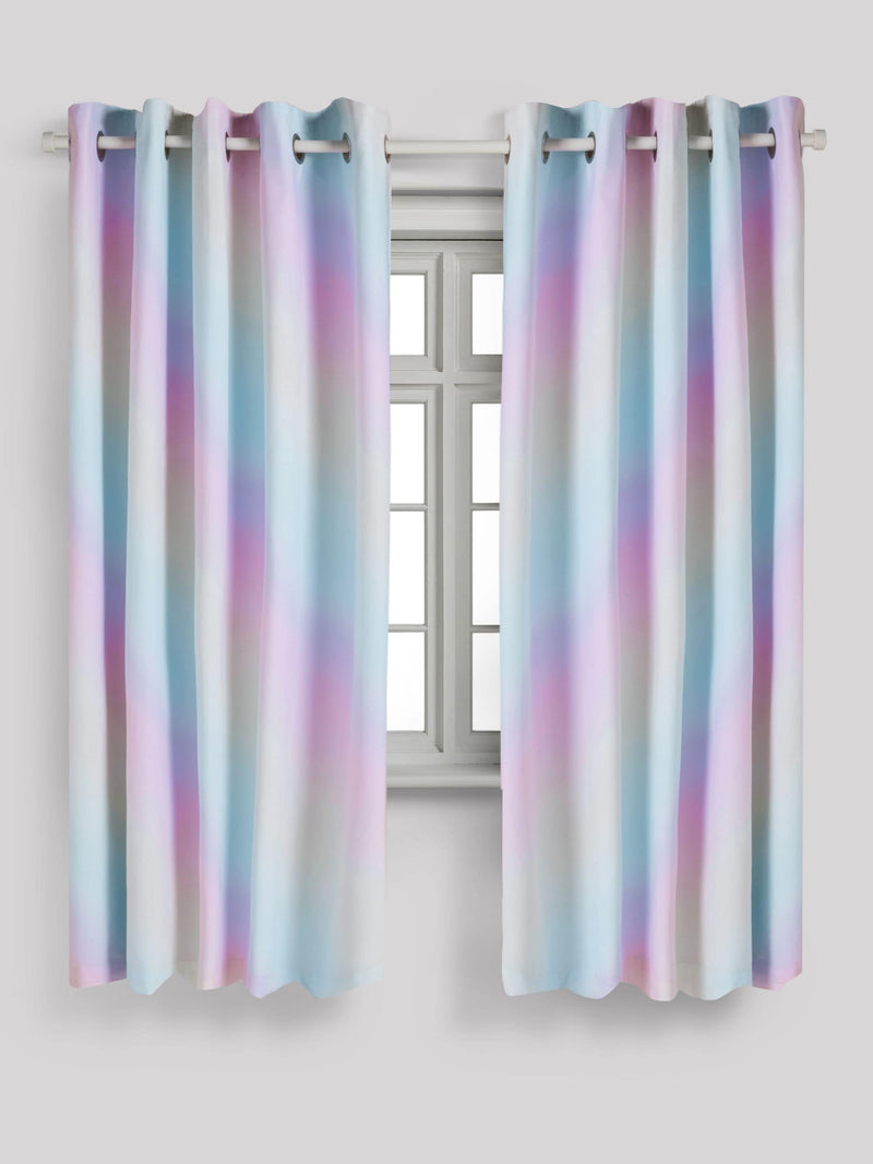 Rainbow ombre blackout curtains with eyelet - British brand