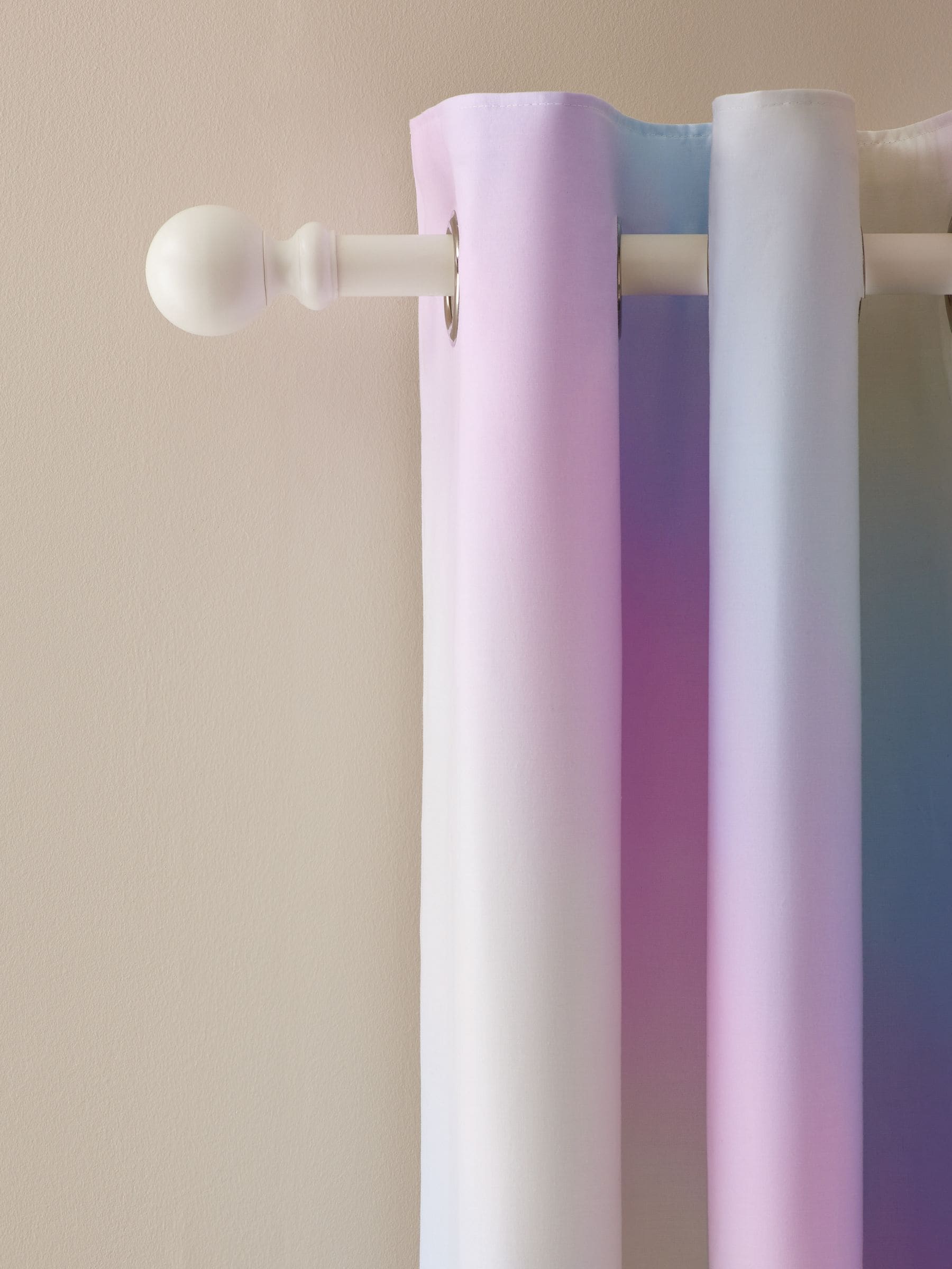Rainbow ombre blackout curtains with eyelet - British brand