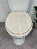 Showerdrape white oak Norfolk toilet seat (British brand)
