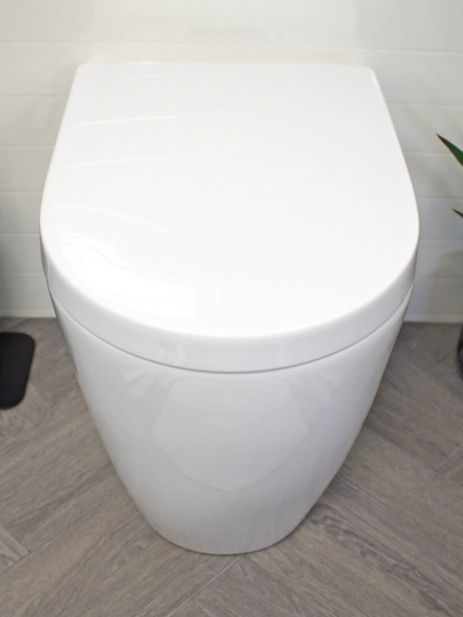 Showerdrape white D-shape soft close toilet seat with quick release (British brand)