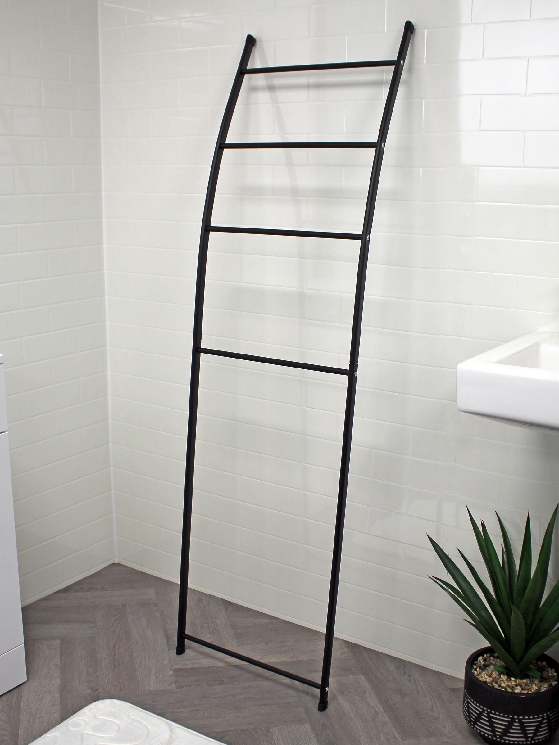 Showerdrape black apex towel ladder stand (British brand)