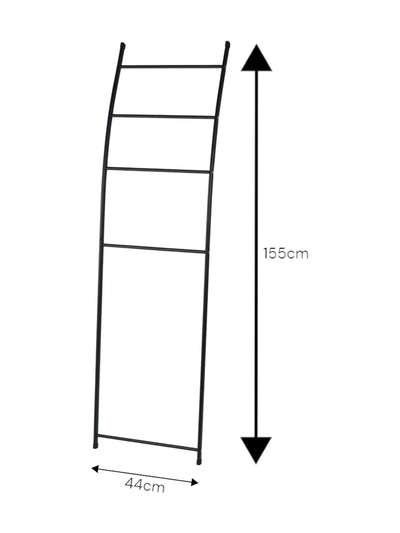 Showerdrape Black Apex håndklestativ baderomshåndklestativ