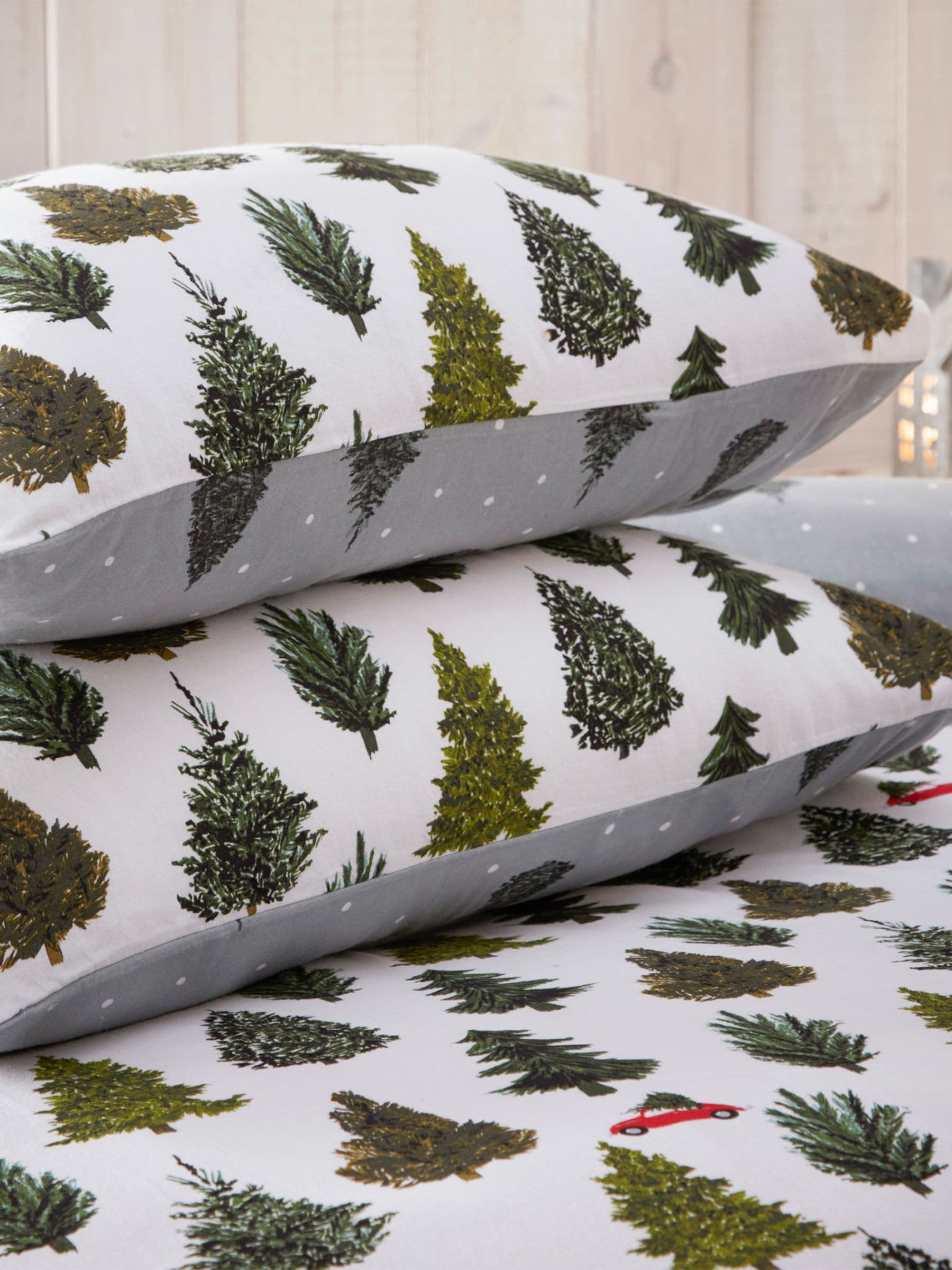 Furn Evergreen reversible brushed cotton duvet cover set - British product