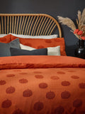 Halloween pumpkin tufted duvet cover and pillowcase set - British product