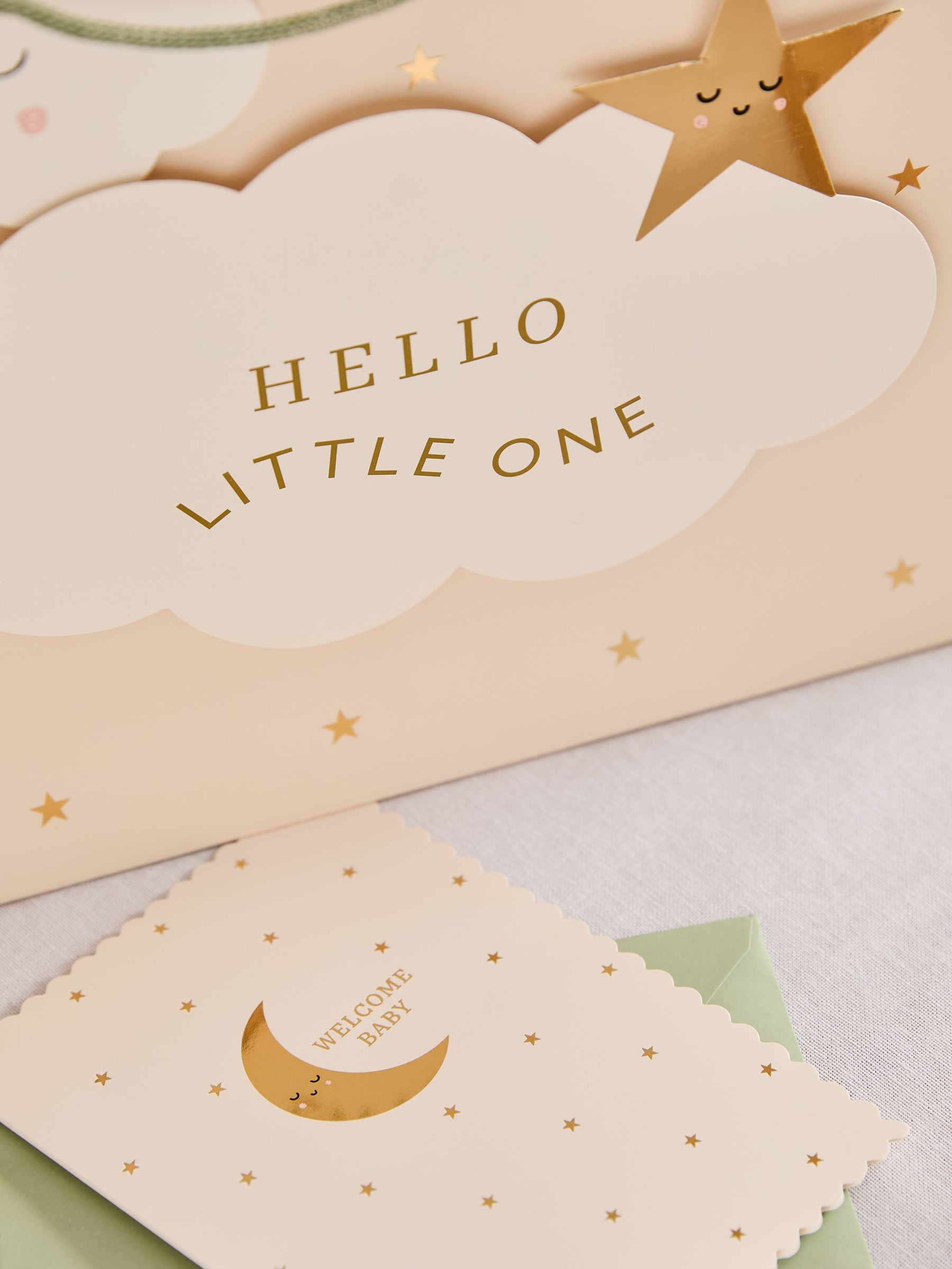 New Baby Cloud Gift Bag and Card Set, imported from the UK
