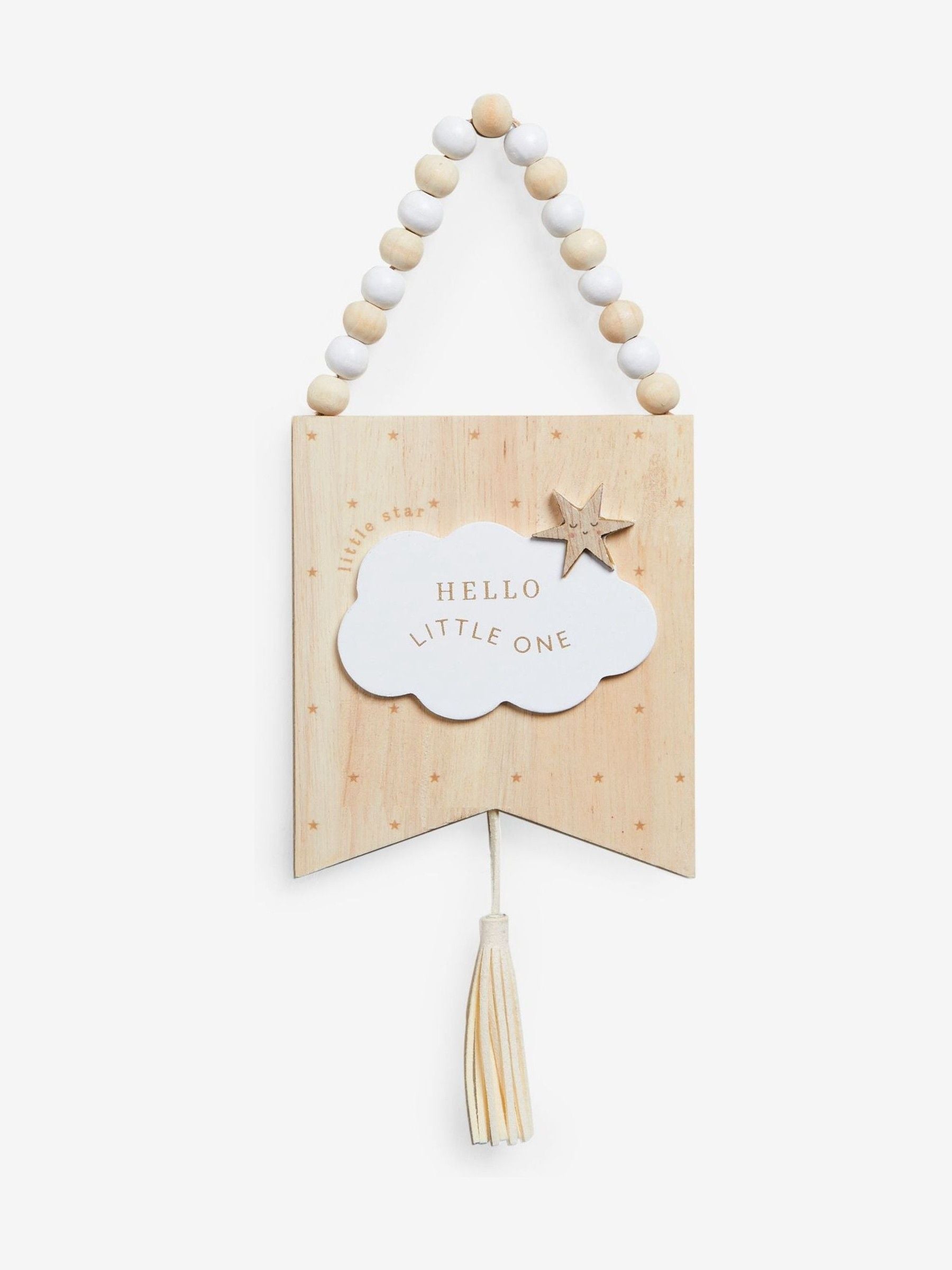 New Baby Cloud Wooden Hanging Decoration, imported from the UK