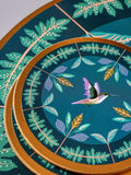 Navy Hummingbird Placemats and Coasters Set of 4 (British brand)