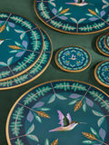 Navy Hummingbird Placemats and Coasters Set of 4 (British brand)