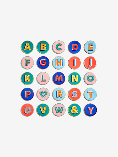 Alphabet-Untersetzer aus Steinzeug 10cm