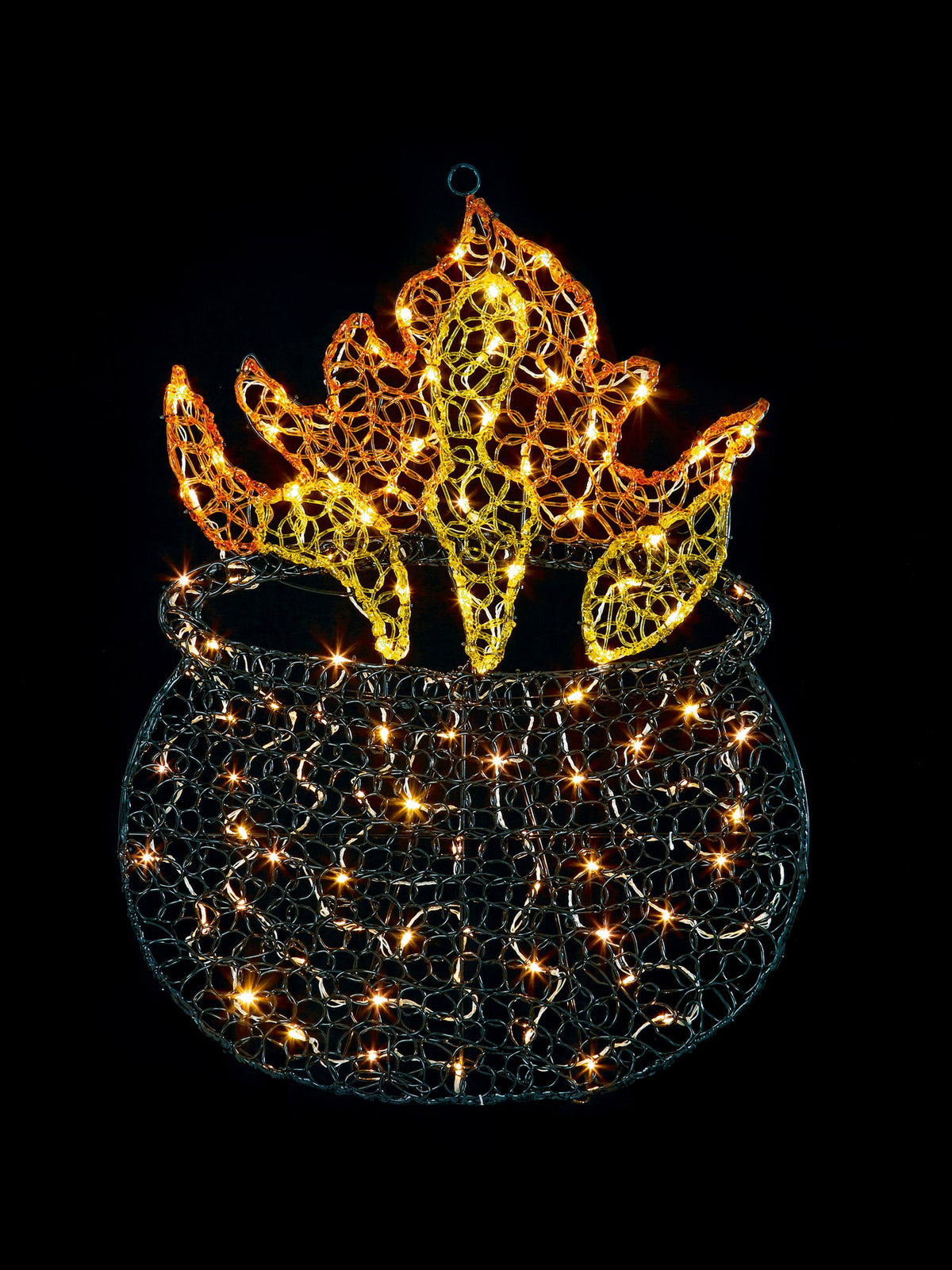Premier Decorations Lit 2D Soft Acrylic Black Cauldron Light Sculpture 90cm, imported from the UK