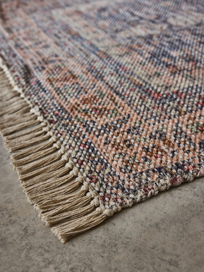 French Connection Alby pink chenille rug, imported from the UK