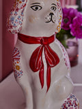 Cath Kidston dog-shaped floral ditsy print table lamp 41cm (British brand)