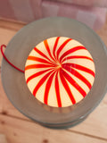 Cath Kidston red/white glass marble table lamp 22cm - British product