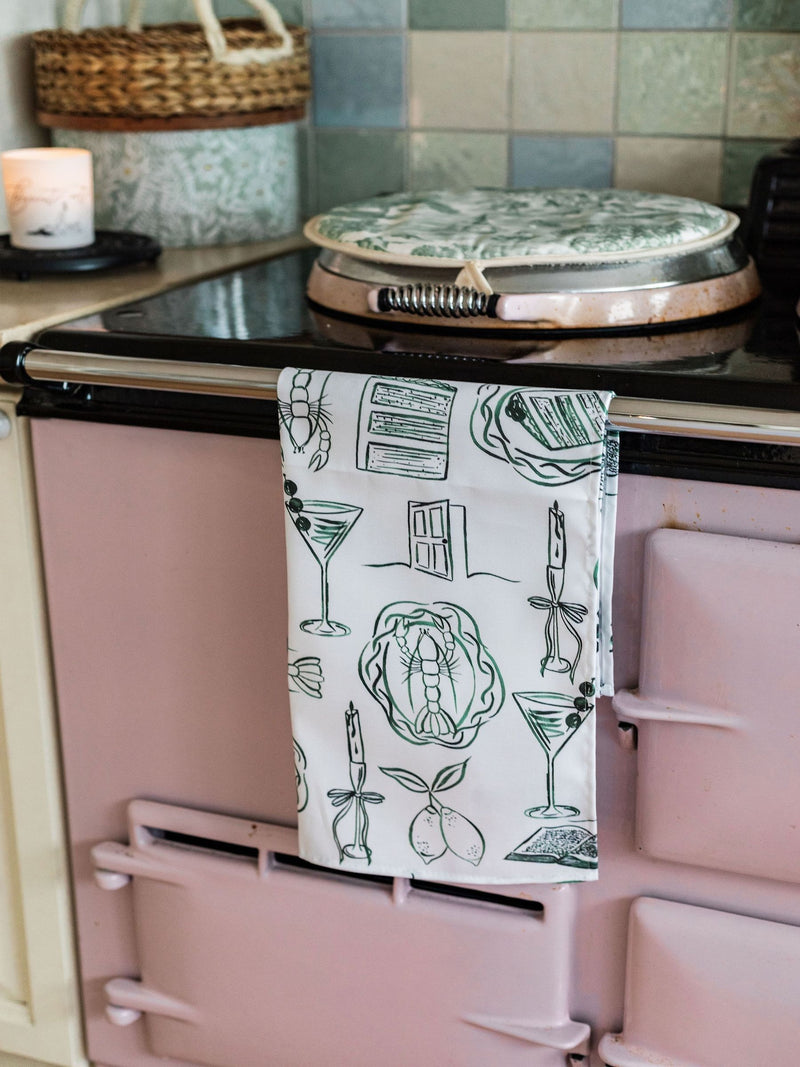 Avalon Home tea towel Green Just A Girl 45x68cm, UK version