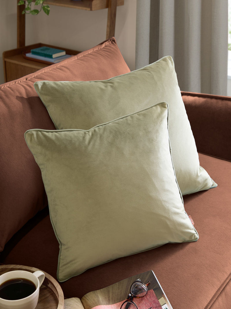 Furn Sage/Green Meridian Velvet 45 x 45cm Cushion Cover