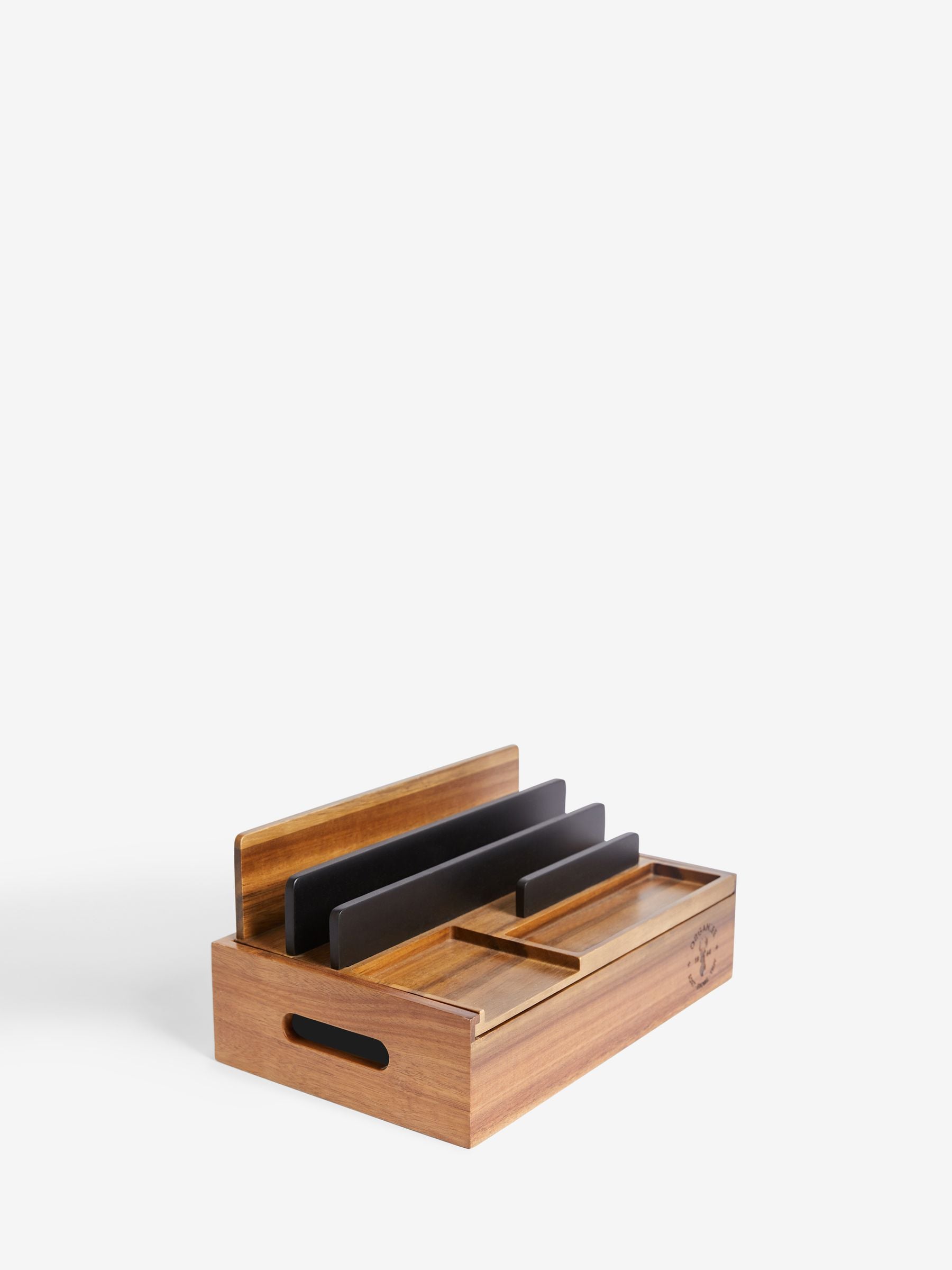 Bronx brown desk tidy unit 12x27.5x17cm - British product