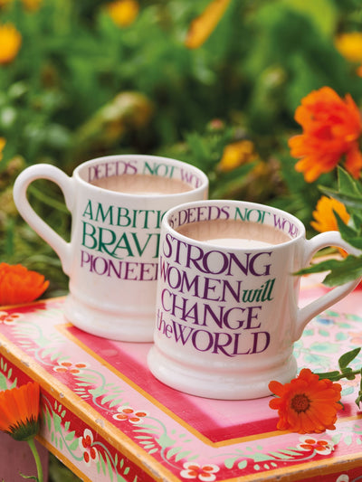 Next Emma Bridgewater Cream Purple Toast Change Our World 1/2 Pint Mug- Buy online at McGrocer