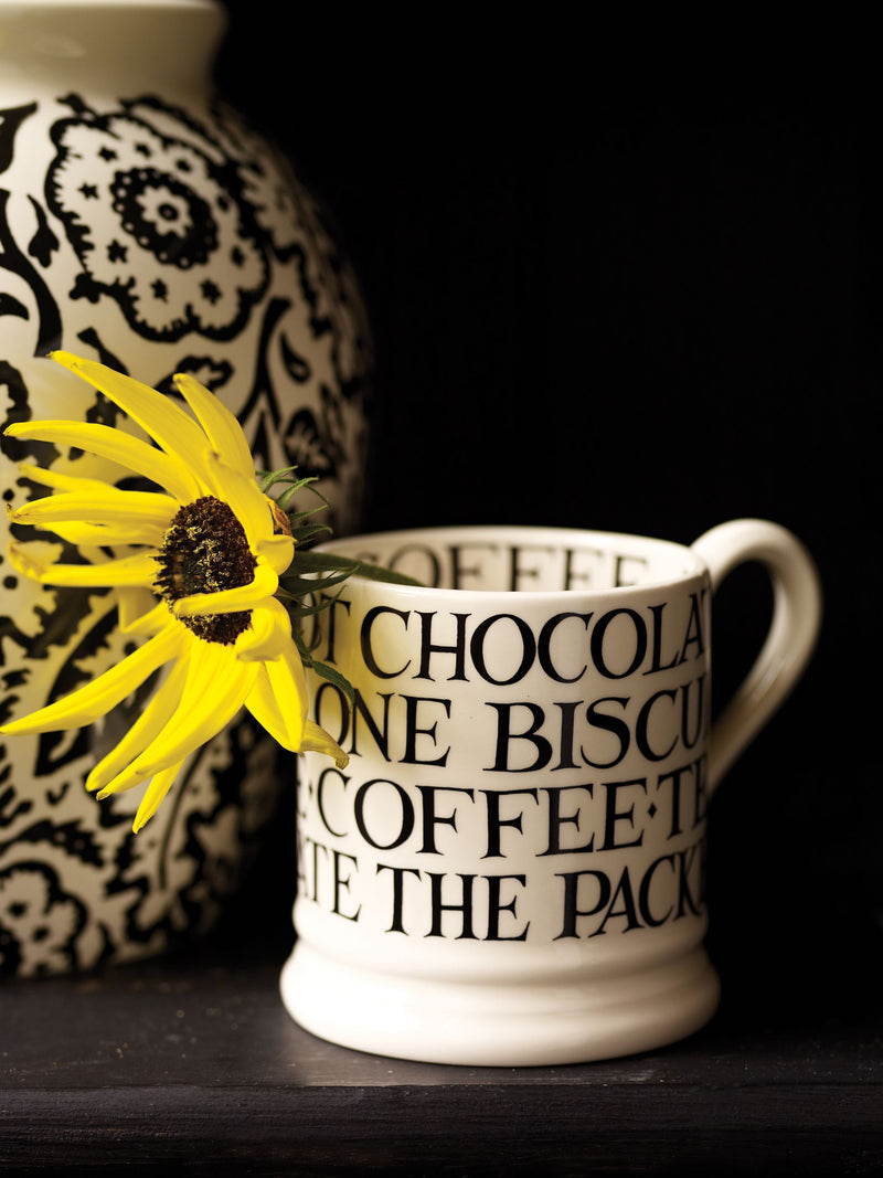 Emma Bridgewater Cream Black Toast 1/2 Pint Mug