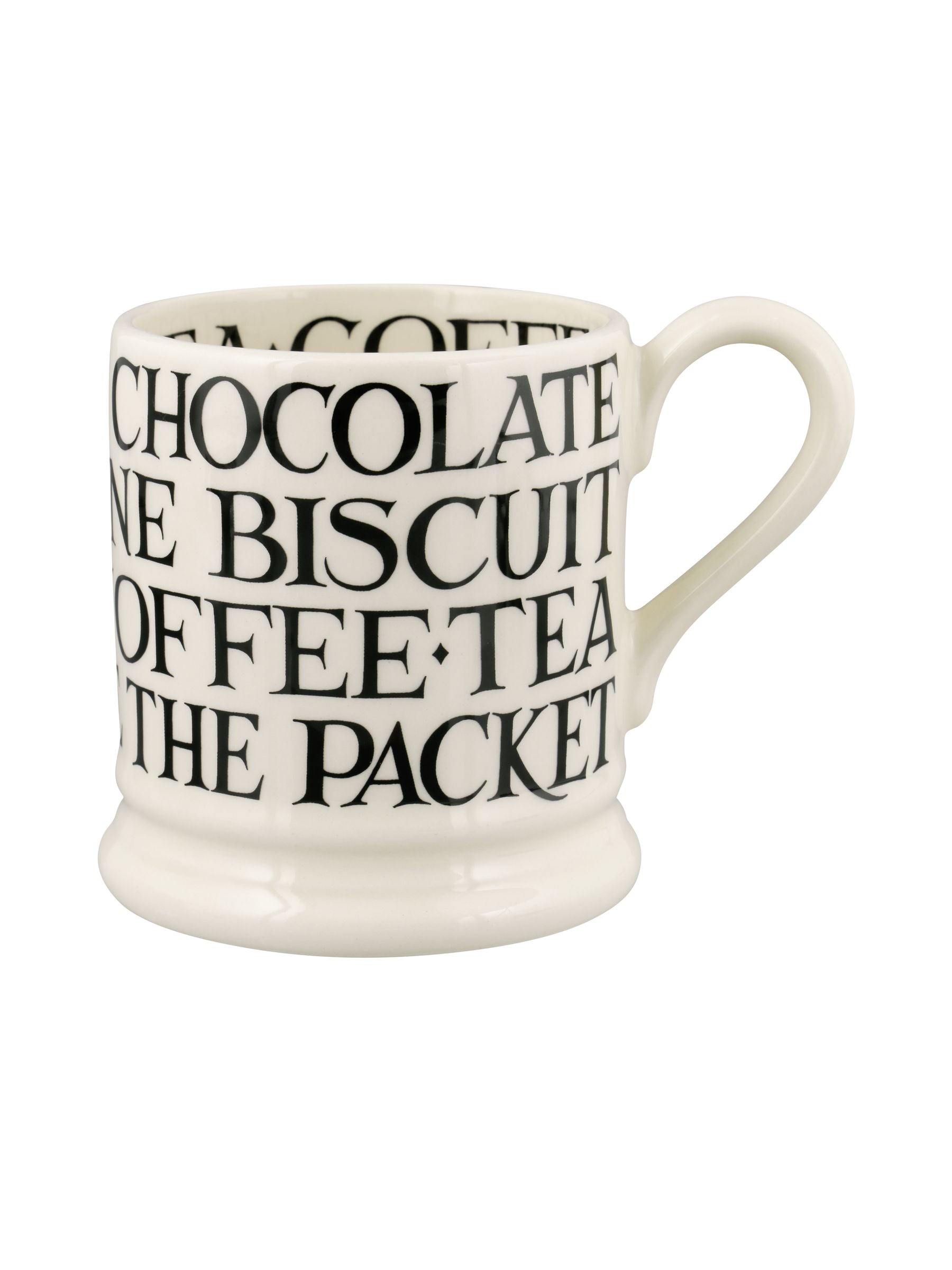 Emma Bridgewater Cream Black Toast 1/2 Pint Mug