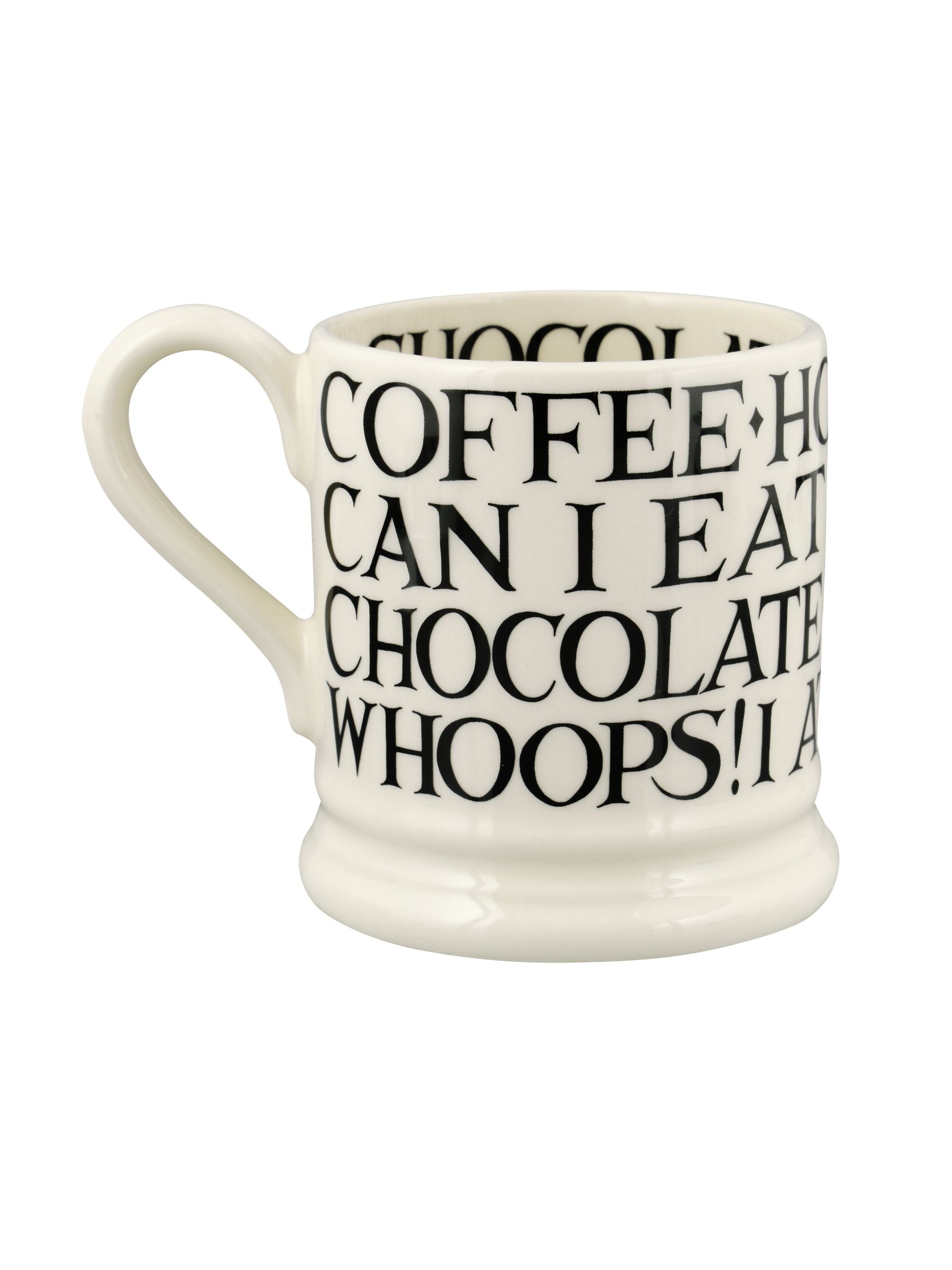 Emma Bridgewater Cream Black Toast 1/2 Pint Mug