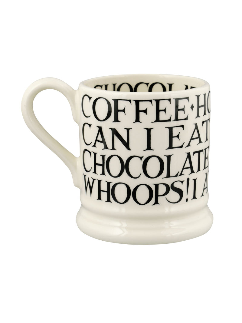 Emma Bridgewater Cream Black Toast 1/2 Pint Mug