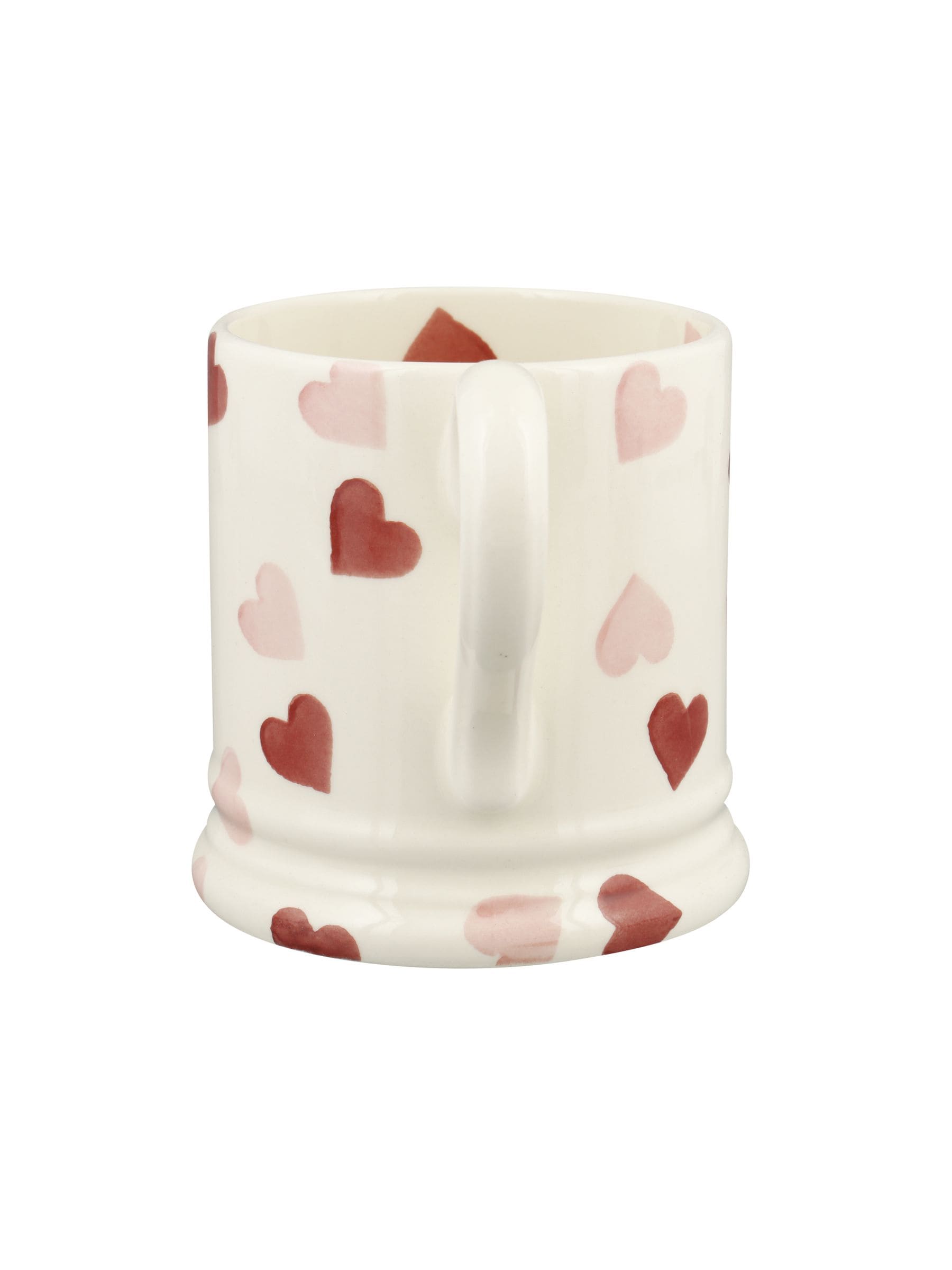 Emma Bridgewater Cream Pink Hearts 1/2 pint mug - British product