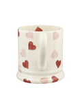 Emma Bridgewater Cream Pink Hearts 1/2 pint mug - British product
