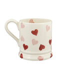 Emma Bridgewater Cream Pink Hearts 1/2 pint mug - British product