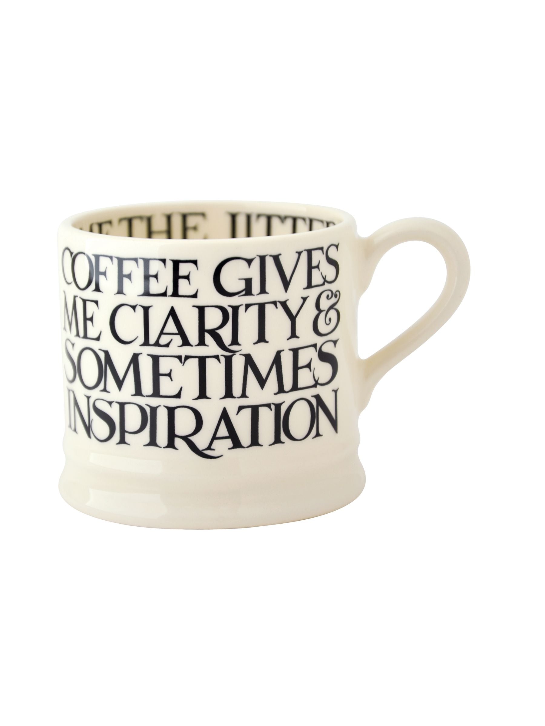 Emma Bridgewater Cream Black Toast Small Mug - British product