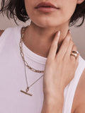 Mint Velvet gold mixed metal layered necklace, UK version