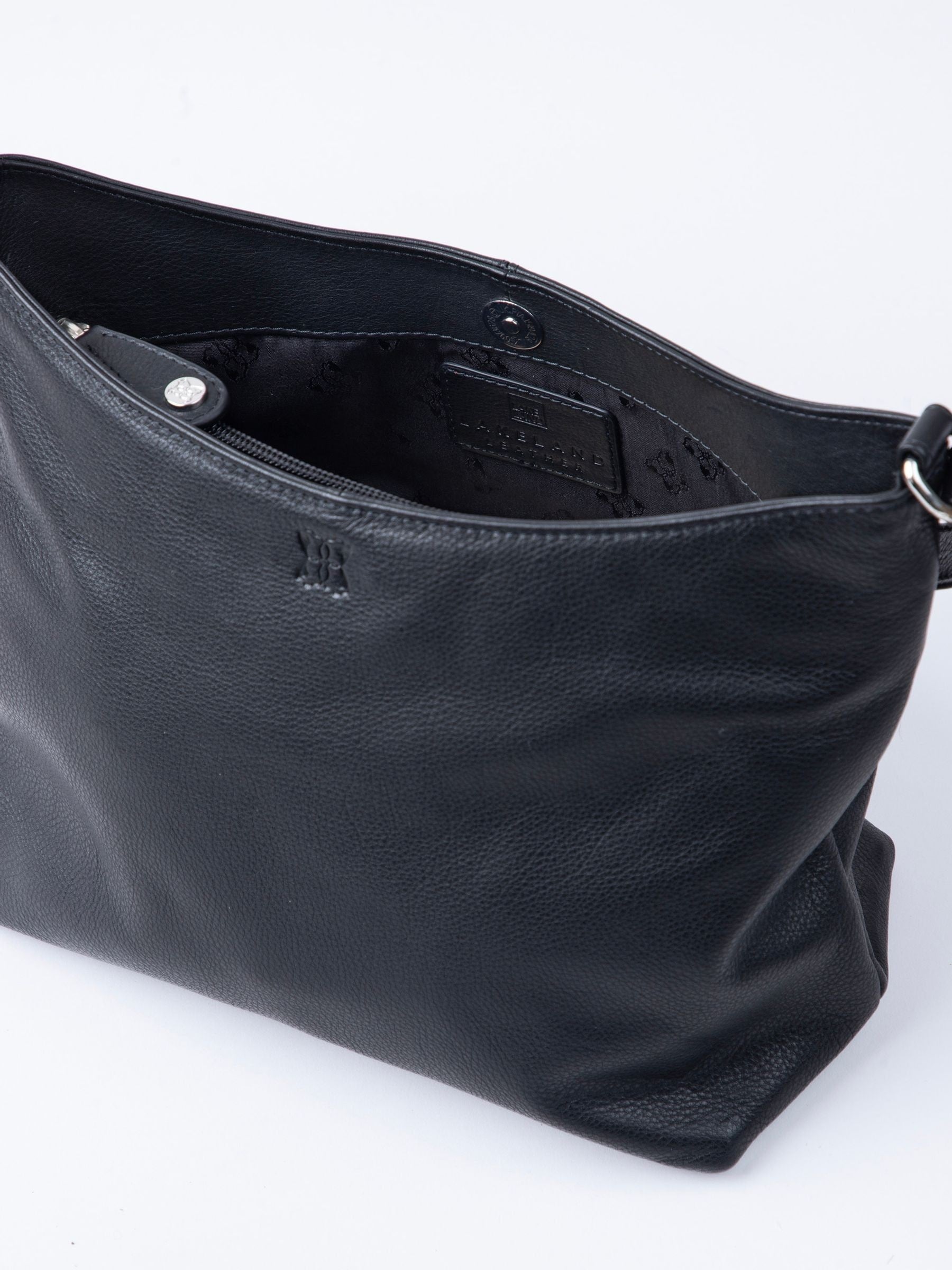 Lakeland Leather Grasmere cross-body bag in black (British brand)